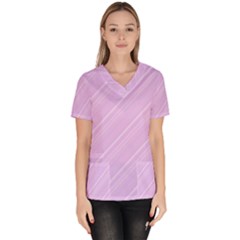 Lilac Diagonal Lines Scrub Top by snowwhitegirl