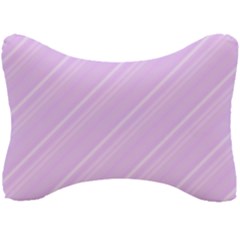 Lilac Diagonal Lines Seat Head Rest Cushion by snowwhitegirl