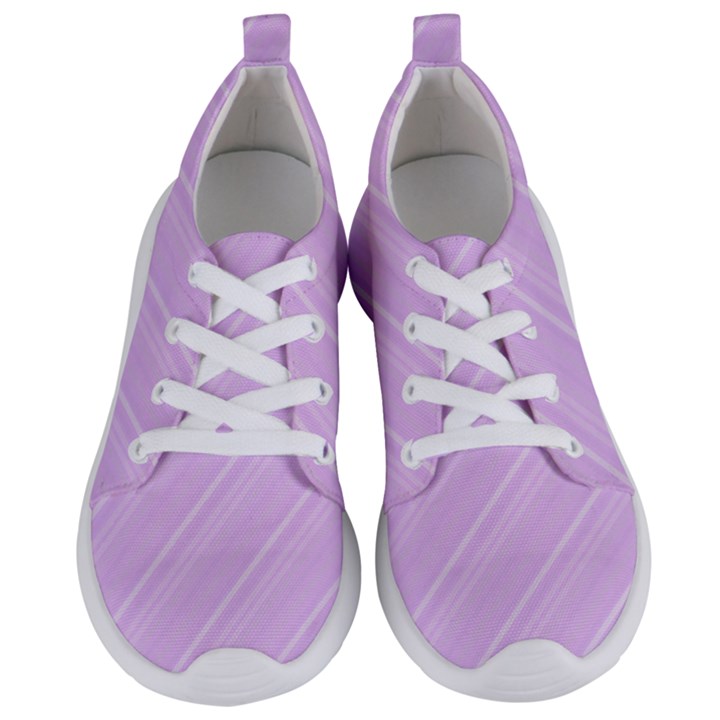 Lilac Diagonal Lines Women s Lightweight Sports Shoes