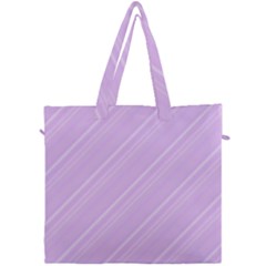 Lilac Diagonal Lines Canvas Travel Bag