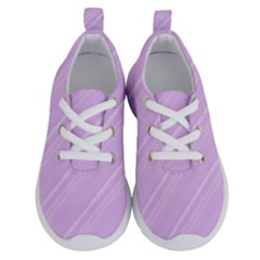 Lilac Diagonal Lines Running Shoes by snowwhitegirl