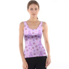 Violet Pink Flower Dress Tank Top by snowwhitegirl