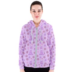 Violet Pink Flower Dress Women s Zipper Hoodie by snowwhitegirl