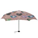 gem hearts and rose gold Mini Folding Umbrellas View3