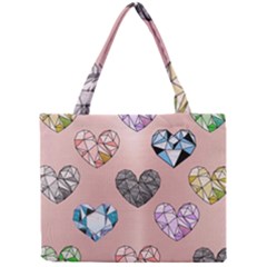 Gem Hearts And Rose Gold Mini Tote Bag by NouveauDesign