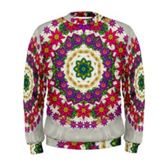 Fauna Fantasy Bohemian Midsummer Flower Style Men s Sweatshirt by pepitasart