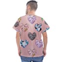 gem hearts and rose gold Men s V-Neck Scrub Top View2