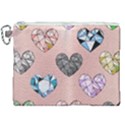 gem hearts and rose gold Canvas Cosmetic Bag (XXL) View1