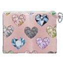 gem hearts and rose gold Canvas Cosmetic Bag (XXL) View2