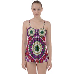 Fauna Fantasy Bohemian Midsummer Flower Style Babydoll Tankini Set