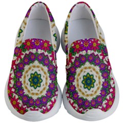 Fauna Fantasy Bohemian Midsummer Flower Style Kid s Lightweight Slip Ons by pepitasart