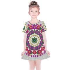 Fauna Fantasy Bohemian Midsummer Flower Style Kids  Simple Cotton Dress by pepitasart