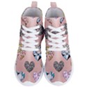 gem hearts and rose gold Women s Lightweight High Top Sneakers View1