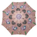 gem hearts and rose gold Straight Umbrellas View1