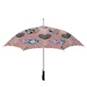 gem hearts and rose gold Straight Umbrellas View3