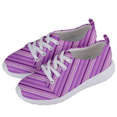 Violet Diagonal Lines Women s Lightweight Sports Shoes by snowwhitegirl