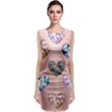 gem hearts and rose gold Sleeveless Velvet Midi Dress View1