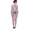 gem hearts and rose gold Sleeveless Velvet Midi Dress View2