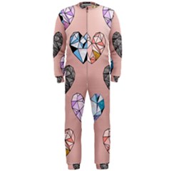 Gem Hearts And Rose Gold Onepiece Jumpsuit (men)  by NouveauDesign