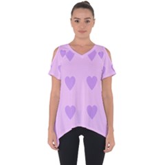 Violet Heart Cut Out Side Drop Tee by snowwhitegirl