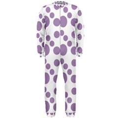 Violet Dots Onepiece Jumpsuit (men)  by snowwhitegirl