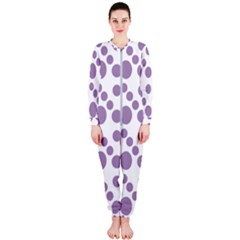 Violet Dots Onepiece Jumpsuit (ladies)  by snowwhitegirl