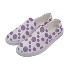 Violet Dots Women s Canvas Slip Ons by snowwhitegirl