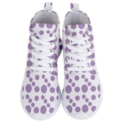 Violet Dots Women s Lightweight High Top Sneakers