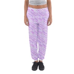 Silly Stripes Lilac Women s Jogger Sweatpants by snowwhitegirl