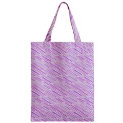 Silly Stripes Lilac Zipper Classic Tote Bag by snowwhitegirl