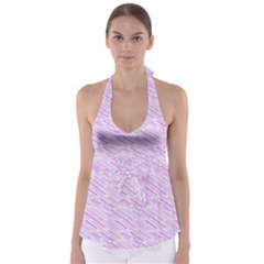 Silly Stripes Lilac Babydoll Tankini Top by snowwhitegirl