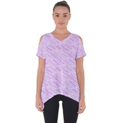 Silly Stripes Lilac Cut Out Side Drop Tee by snowwhitegirl