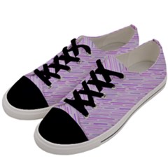 Silly Stripes Lilac Men s Low Top Canvas Sneakers by snowwhitegirl