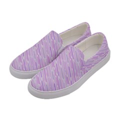 Silly Stripes Lilac Women s Canvas Slip Ons by snowwhitegirl