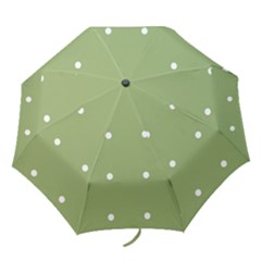 Olive Dots Folding Umbrellas by snowwhitegirl