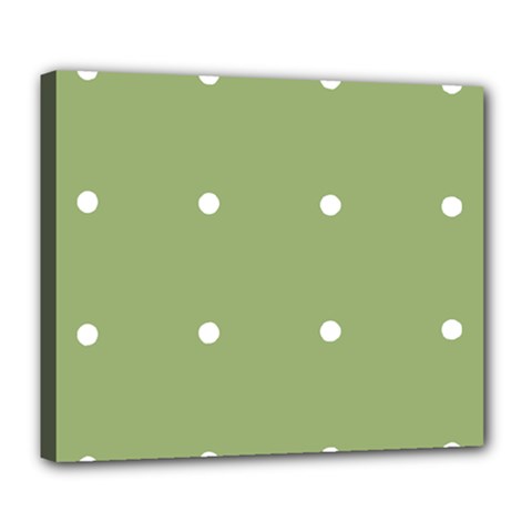 Olive Dots Deluxe Canvas 24  X 20   by snowwhitegirl