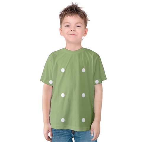 Olive Dots Kids  Cotton Tee by snowwhitegirl