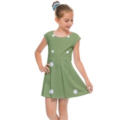 Olive Dots Kids Cap Sleeve Dress