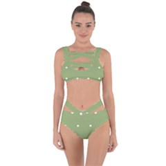 Olive Dots Bandaged Up Bikini Set  by snowwhitegirl