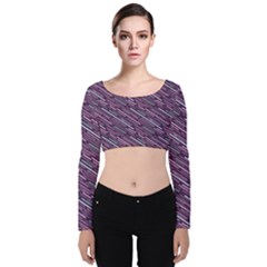 Silly Stripes Velvet Crop Top