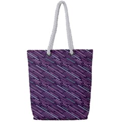 Silly Stripes Full Print Rope Handle Tote (small) by snowwhitegirl