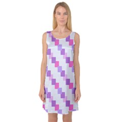 Geometric Squares Sleeveless Satin Nightdress by snowwhitegirl