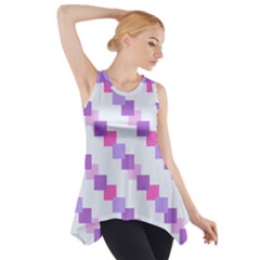 Geometric Squares Side Drop Tank Tunic by snowwhitegirl