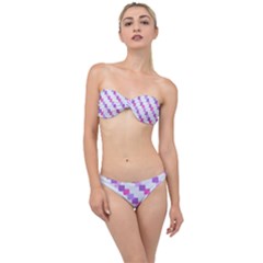 Geometric Squares Classic Bandeau Bikini Set by snowwhitegirl