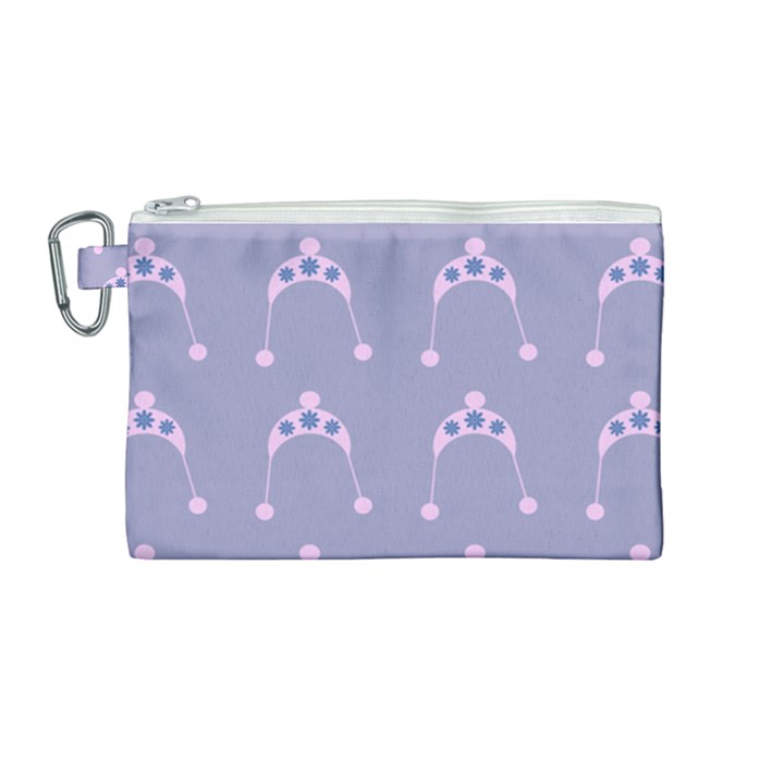 Pink Hat Canvas Cosmetic Bag (Medium)