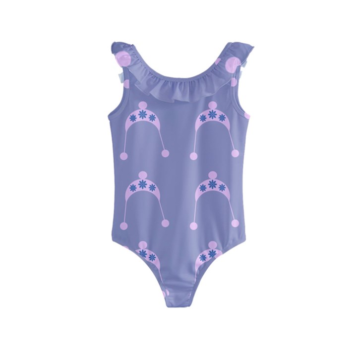 Pink Hat Kids  Frill Swimsuit