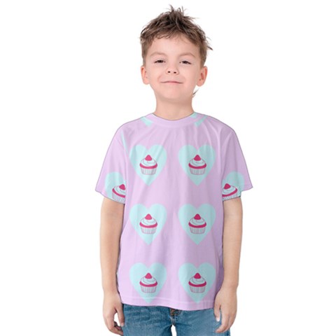 Pink Cupcake Kids  Cotton Tee by snowwhitegirl