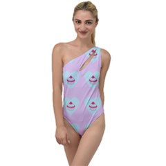 Pink Cupcake To One Side Swimsuit by snowwhitegirl