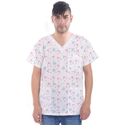 Pink Hats Men s V-neck Scrub Top by snowwhitegirl