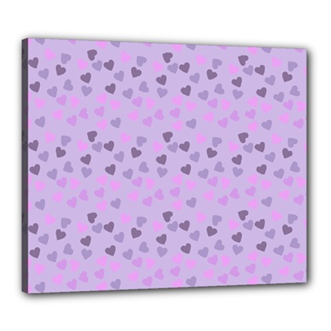 Heart Drops Violet Canvas 24  X 20  by snowwhitegirl